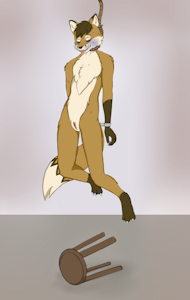 Fox hanging