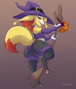 Kuro Braixen 3 Halloween Witch