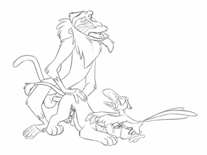 Rafiki Nala and Zazu