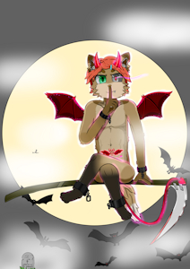 Halloween furry succubus