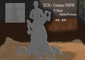 [YCH NSFW] - OPEN - Centaur in the Stable