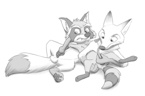 Nick Wilde and Rocket Raccoon