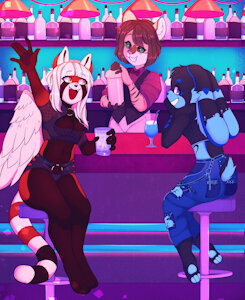 Friends at the bar