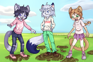 Stepping in yucky stuff