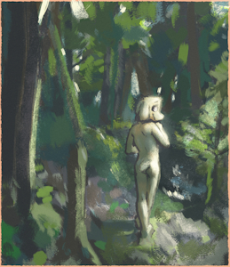 lil dude in the woods