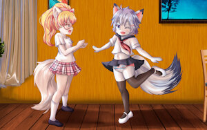 Miyu and Ellisz dressup =3