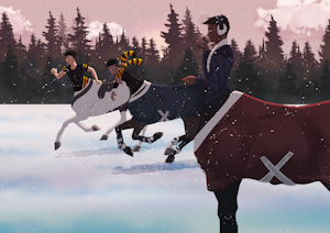 [Mustang] - Aaron, Phantom and Hunter in snow