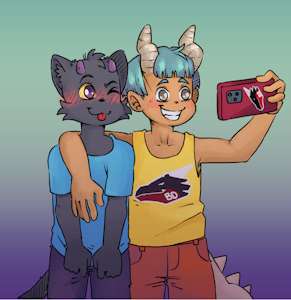 Taking a photo with a friend