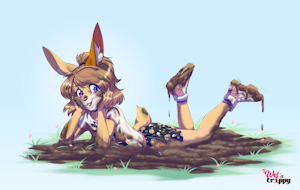 Miyu can't stay clean =3