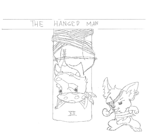 Neopets Tarot - The Hanged Lupe