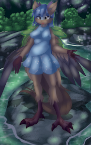 green-bird by the night