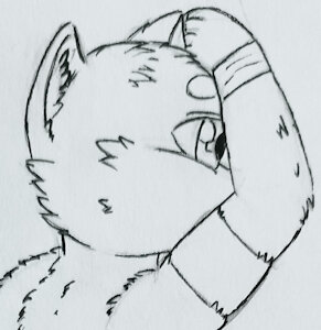Lineart - Throwing Motion Furry