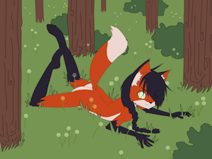 Foxgirl in Woods