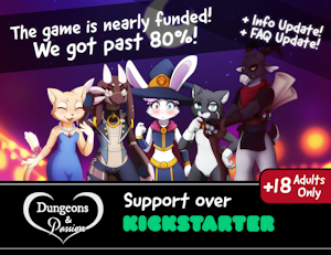 Dungeons & Passion at Kickstarter NEARLY FUNDED!