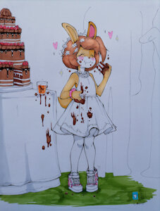Miyu loves cake