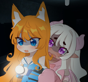 A fox and dragon