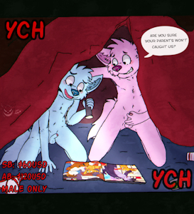 Naughty sleepover YCH CLOSED 🔒