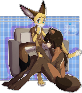 Cuties enjoying themselves