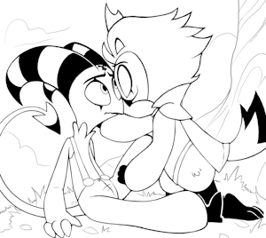 Helluva Boss Stolas & blitzo