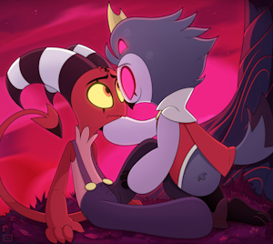Helluva Boss Stolas & blitzo