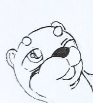 Lineart - Swimming Otter