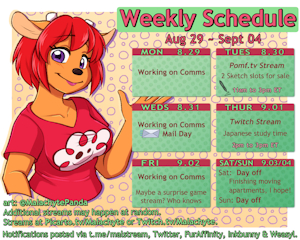 Weekly Schedule [8.29 ~ 9.04]