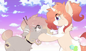 Cute Pony Couple Truffle Rum and Sugar Lollipop