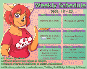 Weekly Schedule [9.19 ~ 9.25]