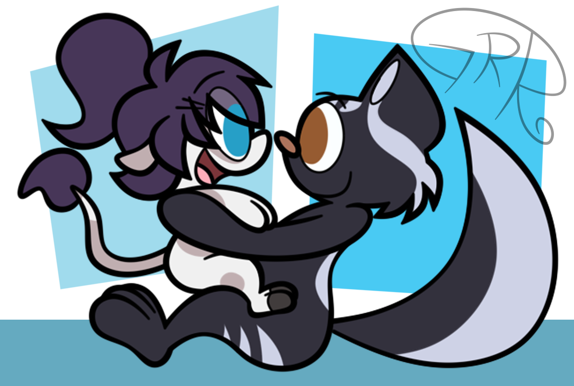 4186951_TsunderePanda_cow_and_skunk.png