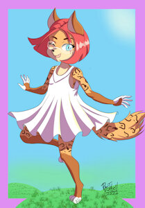 Raphtalia (Oc fursona) turned into cub for SIF