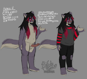 Adrian the cat/wolf (Bf's secondary 'sona)