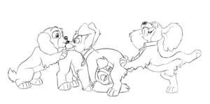 MORE Scamp with his sisters