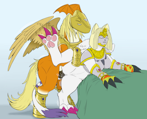 Pegasusmon x Nefertimon Comm.