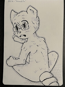 "Armadillo" - Day 15 Inktober 2022