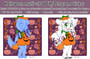 Multi-Slot YCH - Halloween Pumpkin