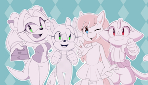 New Guardians and Neo Chaotix: Melody, Trick, Gaia and Juanita as Team Hope
