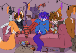 Me and the boys on Halloween