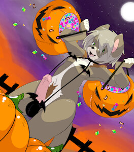 Happy Halloweenie! (Art by Harumi)