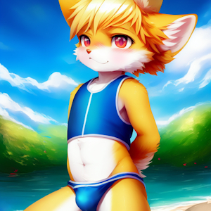 Skyler in a tiny Speedo