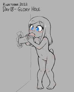 Kinktober 2022 - Day 18 Glory Hole - Klara