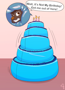 Plush Birthday Cake