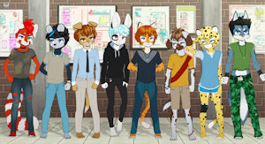 some boys at school.