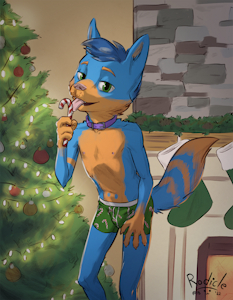 Xmas YCH Result: Greenwolf
