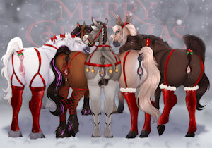 Merry Christmas - horses! - by Huskii-s