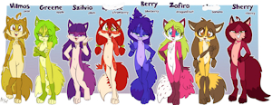 *ADOPTABLES*_Fruity foxes