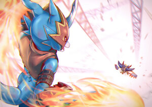Flamedramon vs Diaboromon