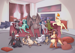 Pregnant Harem (commission)