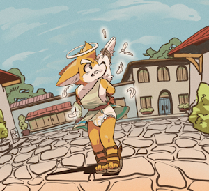 Random Diapered Angel Corgi!