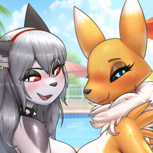 Loona + Renamon Pool Booties~