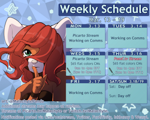 Weekly Schedule [3.13 ~ 3.19]